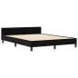 Preview: Boxspringbett mit Kopfteil Schwarz 140 x 200 cm Samt
