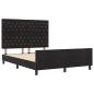 Preview: Boxspringbett mit Kopfteil Schwarz 140 x 200 cm Samt