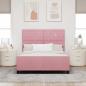 Preview: Boxspringbett mit Kopfteil Rosa 140 x 200 cm Samt