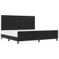 Preview: Boxspringbett mit Kopfteil Schwarz 200 x 200 cm Samt