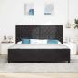 Preview: Boxspringbett mit Kopfteil Schwarz 200 x 200 cm Samt