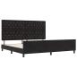 Preview: Boxspringbett mit Kopfteil Schwarz 200 x 200 cm Samt