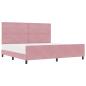 Preview: Boxspringbett mit Kopfteil Rosa 200 x 200 cm Samt