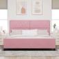Preview: Boxspringbett mit Kopfteil Rosa 200 x 200 cm Samt