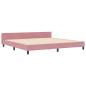 Preview: Boxspringbett mit Kopfteil Rosa 200 x 200 cm Samt