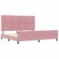 Preview: Boxspringbett mit Kopfteil Rosa 200 x 200 cm Samt