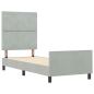 Preview: Boxspringbett mit Kopfteil Hellgrau 80 x 200 cm Samt