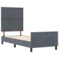 Preview: Boxspringbett mit Kopfteil Dunkelgrau 80 x 200 cm Samt