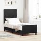 Preview: ARDEBO.de - Boxspringbett mit Kopfteil Schwarz 80 x 200 cm Samt