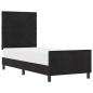 Preview: Boxspringbett mit Kopfteil Schwarz 80 x 200 cm Samt