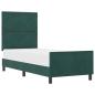 Preview: Boxspringbett mit Kopfteil Dunkelgrün 80 x 200 cm Samt
