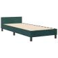 Preview: Boxspringbett mit Kopfteil Dunkelgrün 80 x 200 cm Samt