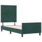 Preview: Boxspringbett mit Kopfteil Dunkelgrün 80 x 200 cm Samt