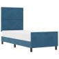 Preview: Boxspringbett mit Kopfteil Dunkelblau 80 x 200 cm Samt