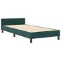 Preview: Boxspringbett mit Kopfteil Dunkelgrün 90 x 200 cm Samt