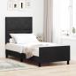 Preview: ARDEBO.de - Boxspringbett mit Kopfteil Schwarz 100 x 200 cm Samt