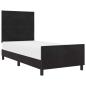 Preview: Boxspringbett mit Kopfteil Schwarz 100 x 200 cm Samt