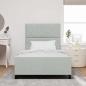 Preview: Boxspringbett mit Kopfteil Hellgrau 120 x 200 cm Samt
