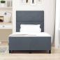 Preview: Boxspringbett mit Kopfteil Dunkelgrau 120 x 200 cm Samt