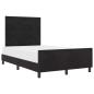 Preview: Boxspringbett mit Kopfteil Schwarz 120 x 200 cm Samt