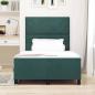 Preview: Boxspringbett mit Kopfteil Dunkelgrün 120 x 200 cm Samt