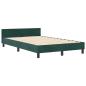 Preview: Boxspringbett mit Kopfteil Dunkelgrün 120 x 200 cm Samt