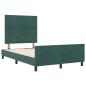Preview: Boxspringbett mit Kopfteil Dunkelgrün 120 x 200 cm Samt