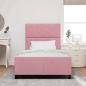 Preview: Boxspringbett mit Kopfteil Rosa 120 x 200 cm Samt