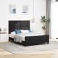 Preview: ARDEBO.de - Boxspringbett mit Kopfteil Schwarz 140 x 200 cm Samt