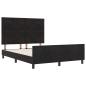 Preview: Boxspringbett mit Kopfteil Schwarz 140 x 200 cm Samt