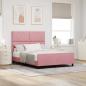 Preview: ARDEBO.de - Boxspringbett mit Kopfteil Rosa 140 x 200 cm Samt
