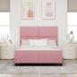 Preview: Boxspringbett mit Kopfteil Rosa 140 x 200 cm Samt