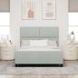 Preview: Boxspringbett mit Kopfteil Hellgrau 160 x 200 cm Samt