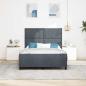 Preview: Boxspringbett mit Kopfteil Dunkelgrau 160 x 200 cm Samt