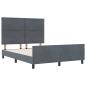 Preview: Boxspringbett mit Kopfteil Dunkelgrau 160 x 200 cm Samt