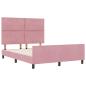 Preview: Boxspringbett mit Kopfteil Rosa 160 x 200 cm Samt