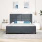 Preview: Boxspringbett mit Kopfteil Dunkelgrau 180 x 200 cm Samt