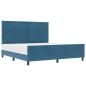 Preview: Boxspringbett mit Kopfteil Dunkelblau 180 x 200 cm Samt