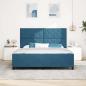 Preview: Boxspringbett mit Kopfteil Dunkelblau 180 x 200 cm Samt