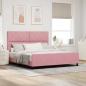 Preview: ARDEBO.de - Boxspringbett mit Kopfteil Rosa 180 x 200 cm Samt