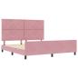 Preview: Boxspringbett mit Kopfteil Rosa 180 x 200 cm Samt
