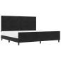 Preview: Boxspringbett mit Kopfteil Schwarz 200 x 200 cm Samt