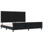 Preview: Boxspringbett mit Kopfteil Schwarz 200 x 200 cm Samt