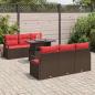 Preview: Gartensofa-set 7 stk. Braun Poly Rattan