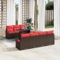 Preview: ARDEBO.de - Gartensofa-set 8 stk. Braun Poly Rattan