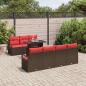 Preview: Gartensofa-set 8 stk. Braun Poly Rattan