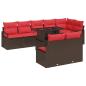 Preview: Gartensofa-set 9 stk. Braun Poly Rattan