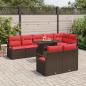 Preview: Gartensofa-set 9 stk. Braun Poly Rattan