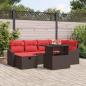 Preview: ARDEBO.de - Gartensofa-set 7 stk. Poly-Rattan