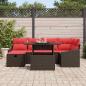 Preview: Gartensofa-set 7 stk. Poly-Rattan